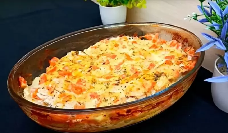 Запеканка из курицы или индейки с йогуртовым маринадом