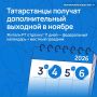 Татарстанцы получат дополнительный выходной в ноябре