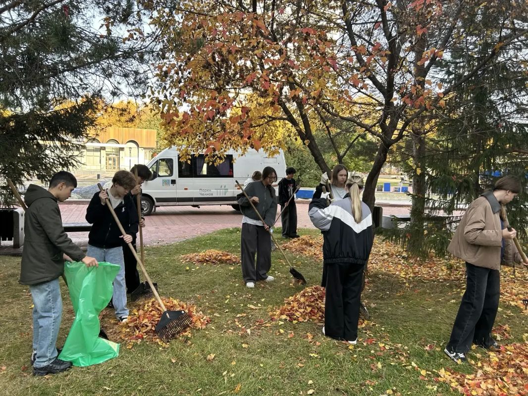 Граблями шуршали — листву собирали! Граблями шуршали — листву собирали!